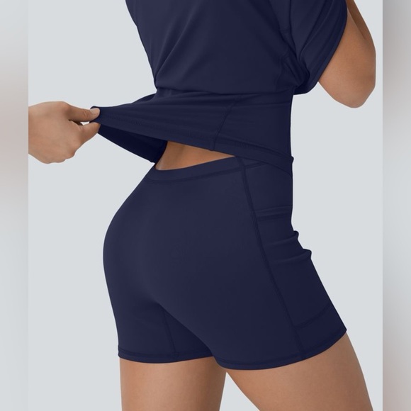 Halara active dress softlyzero peacoat navy workout exercise easy peezy mini - Picture 2 of 10